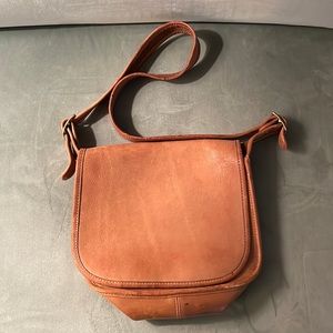 Vintage 1970s Coach Leather Flap Bag